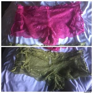 🌟🌟🌟Curve Necessities 2X plus size lot of two lace boyshort panties NWOT